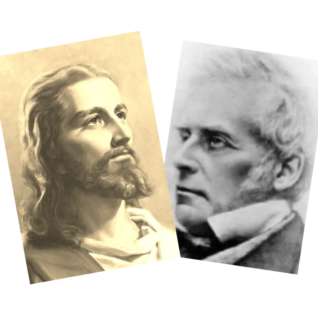 headshot of Jesus and John Darby